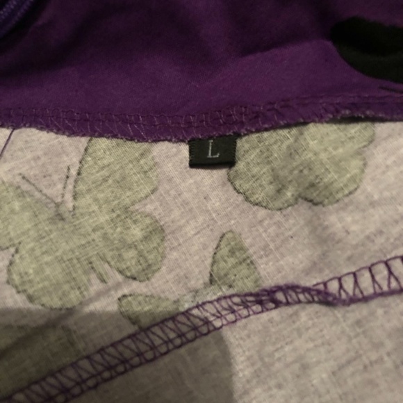 NEW Purple Floral Summer Dress M/L - Picture 2 of 7